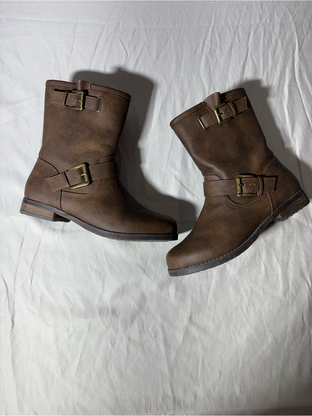 Lane Bryant Brown Leather Ankle Boots